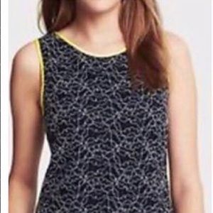 Banana Republic Blue and Yellow Lace Top size 0